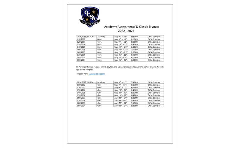 Tryout to become a Crew Member