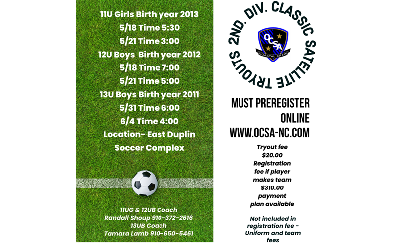 2nd. Division Classic Tryouts