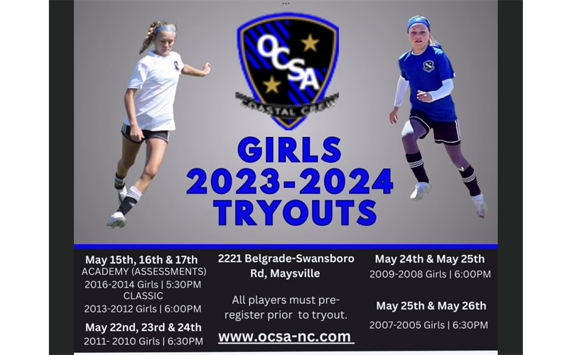 Register Now for 2023 - 2024 Tryouts